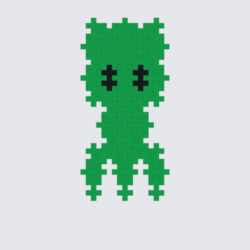 Plus-Plus Bieber Creeper instructions