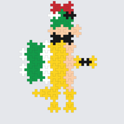 Plus-Plus Bowser instructions