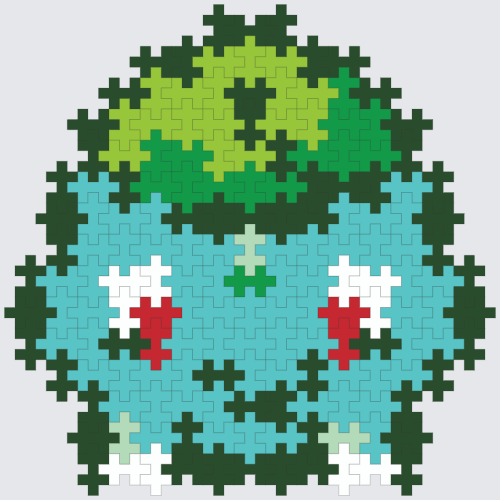 Plus-Plus Bulbasaur 2D Instructions