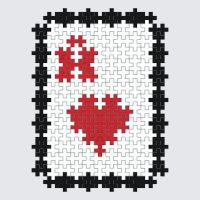 Plus-Plus Card ace of hearts instructions