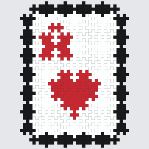 Plus-Plus Card ace of hearts