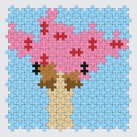 Plus-Plus Cherry blossom tree instructions