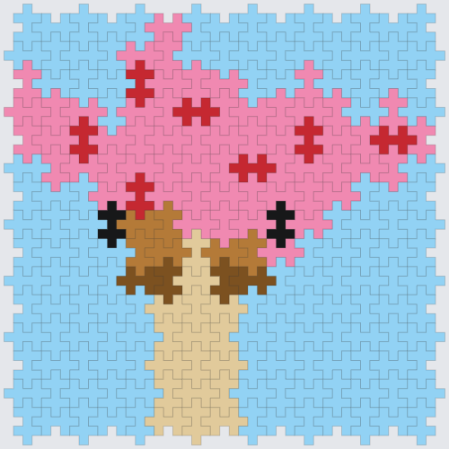 Plus-Plus Cherry blossom tree instructions