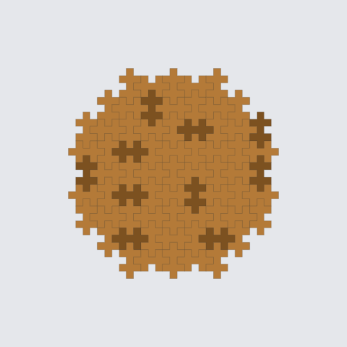 Plus-Plus Chocolate chip cookie instructions