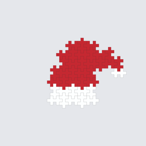 Plus-Plus Christmas hat
