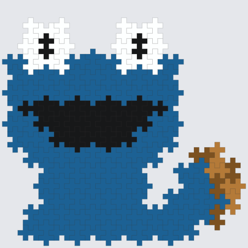 Plus-Plus Cookie Monster (Sesame Street) instructions