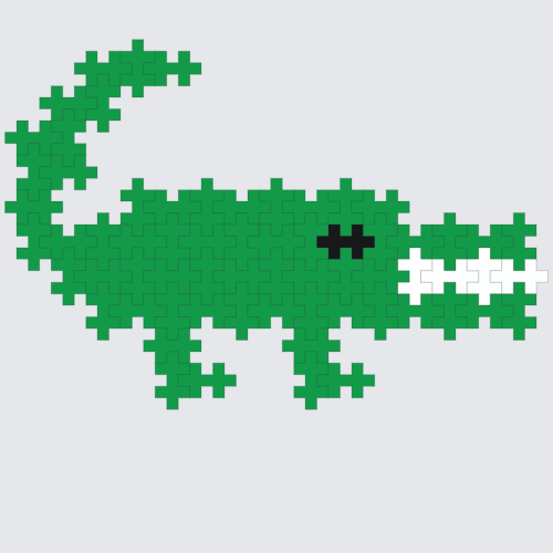 Plus-Plus Crocodile instructions