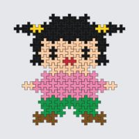 Plus-Plus Cute girl instructions