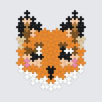 Plus-Plus Cute lil fox instructions