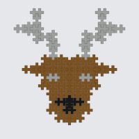 Plus-Plus Deer face instructions