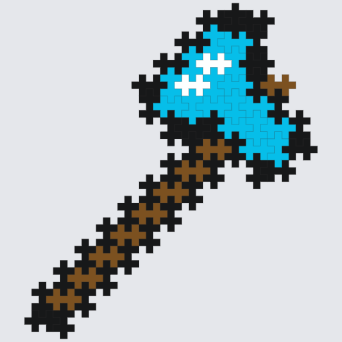 Plus-Plus Diamond Axe instructions
