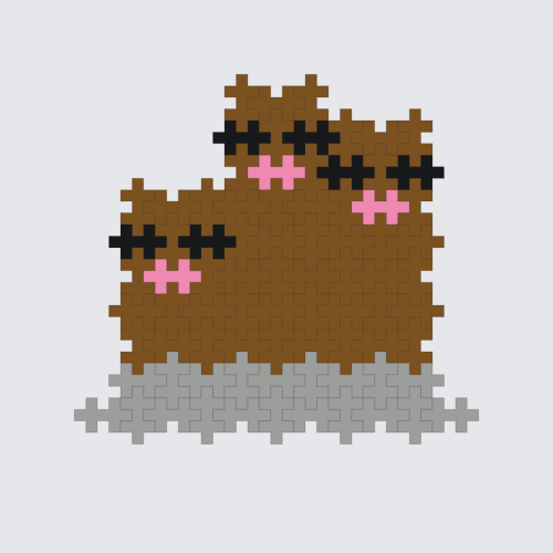 Plus-Plus Dugtrio instructions
