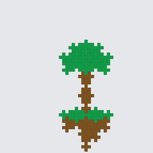 Floating dirt island