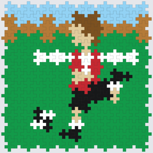 Plus-Plus Football player instructions