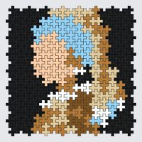 Plus-Plus Girl with a pearl earring instructions