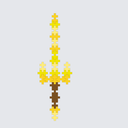 Plus-Plus Golden sword instructions
