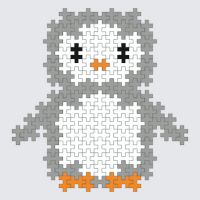 Plus-Plus Grey penguin instructions