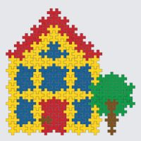 Plus-Plus House with tree instructions