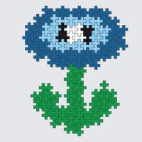 Plus-Plus Ice flower instructions