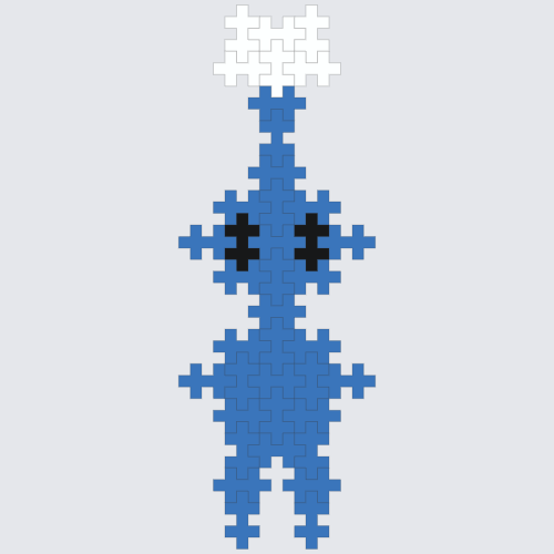 Plus-Plus Blue Pikmin instructions