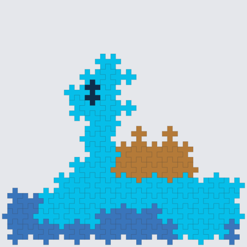 Plus-Plus Lapras 2D Instructions
