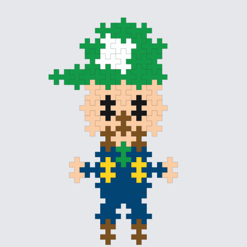 Plus-Plus Luigi instructions