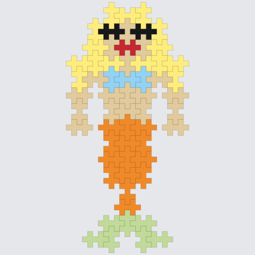 Plus-Plus Mermaid instructions