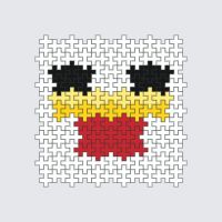 Plus-Plus Chicken face instructions
