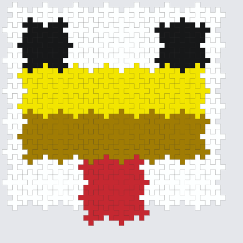 Plus-Plus Minecraft Chicken face instructions