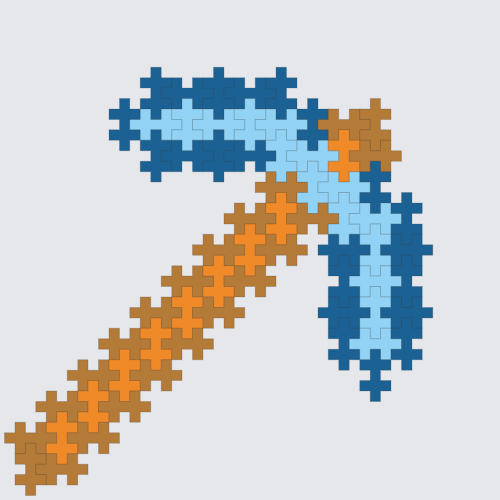 Plus-Plus Minecraft Diamond Pickaxe
