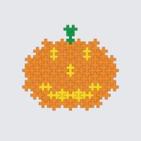 Plus-Plus Pumpkin instructions
