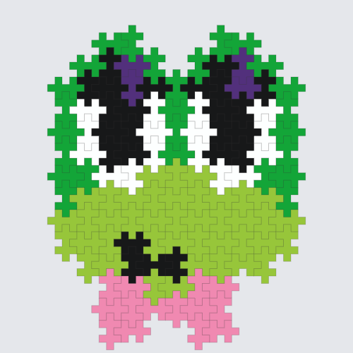Plus-Plus Ribbit instructions