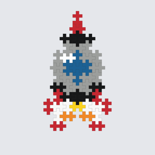 Plus-Plus Rocket 2D Instructions