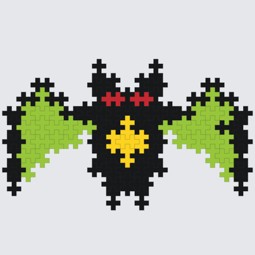 Plus-Plus Scary Bat 2D Instructions