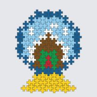 Plus-Plus Snow globe instructions