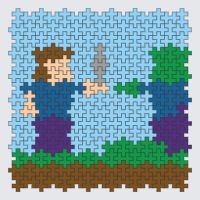 Plus-Plus Steve vs Zombie instructions