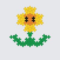 Plus-Plus Sunflower (Plants vs Zombies) instructions