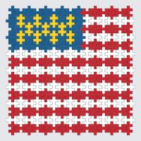 Plus-Plus The united states of America flag instructions
