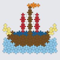 Plus-Plus Viking ship instructions