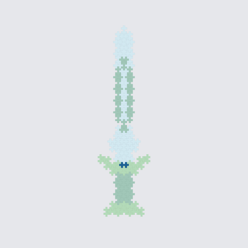 Plus-Plus White Sword of the Sky zelda TOTK 2D Instructions