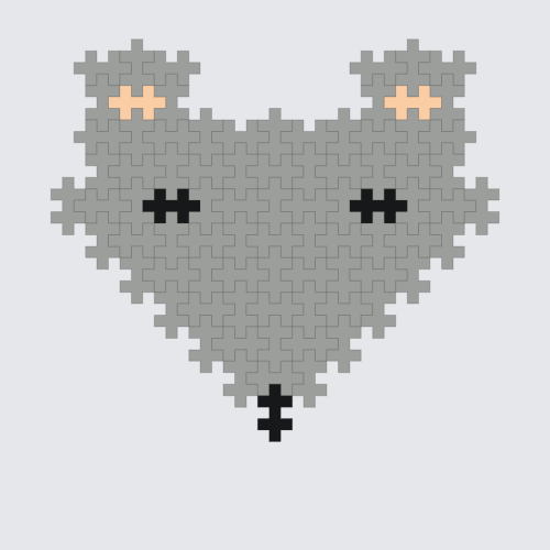 Plus-Plus Wolf instructions