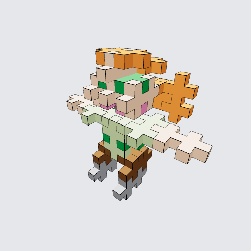 Plus-Plus Alex Minecraft instructions