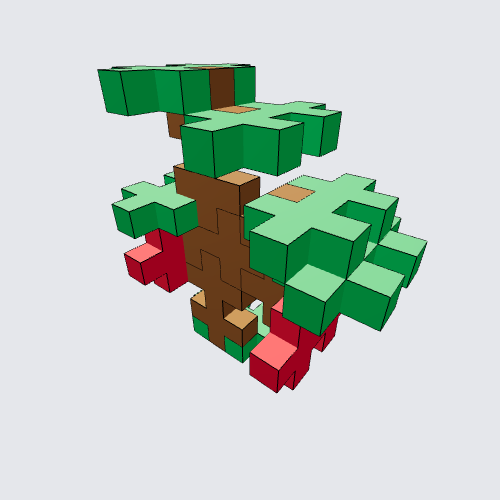 Plus-Plus Apple tree Instructions
