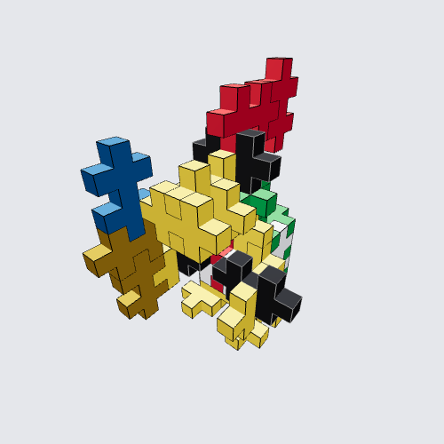 Plus-Plus Bowser Jr. with paint brush Instructions