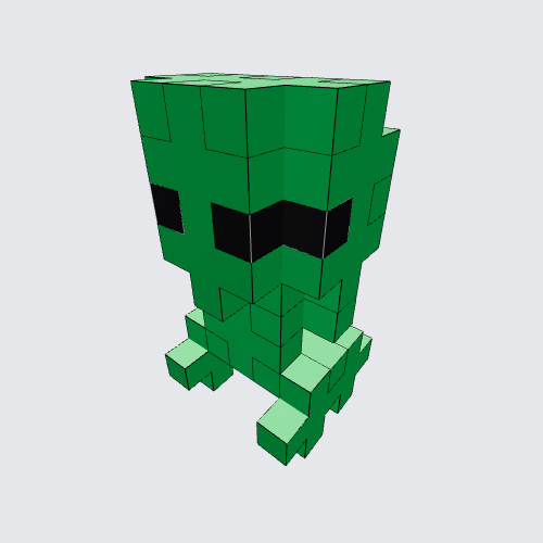 Plus-Plus Creeper Instructions