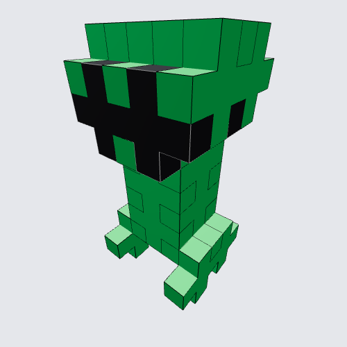 Plus-Plus Creeper Instructions