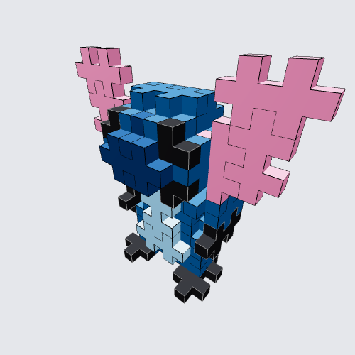 Plus-Plus Experiment 626, stitch (lilo and stitch) Instructions