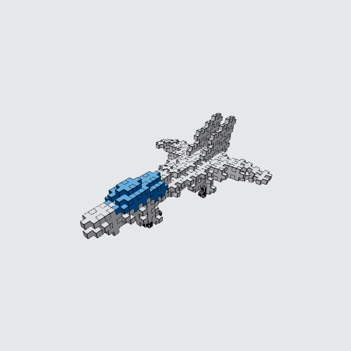 Plus-Plus Fighter plane 2nd version Instructions