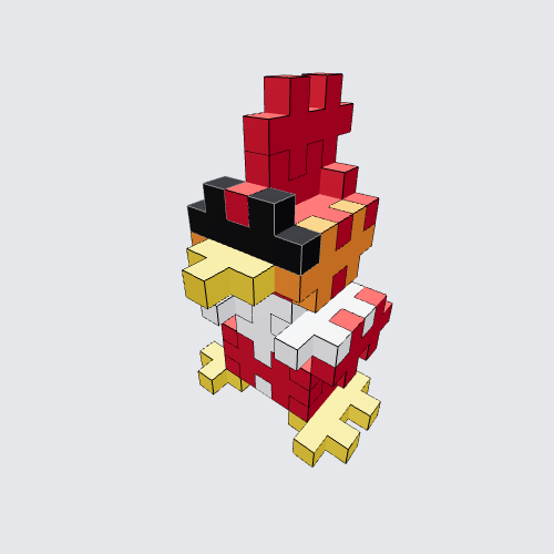 Plus-Plus Flame the parrot Instructions