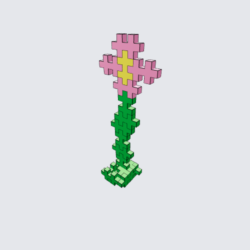 Plus-Plus Flower instructions